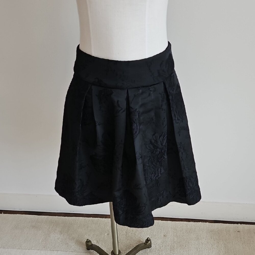 Elegant Black Floral Skirt